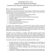 Government of Saint Lucia - Consultancy Services: Preparation of a Situational and Gap Analysis of Key Sectors of Saint Lucia